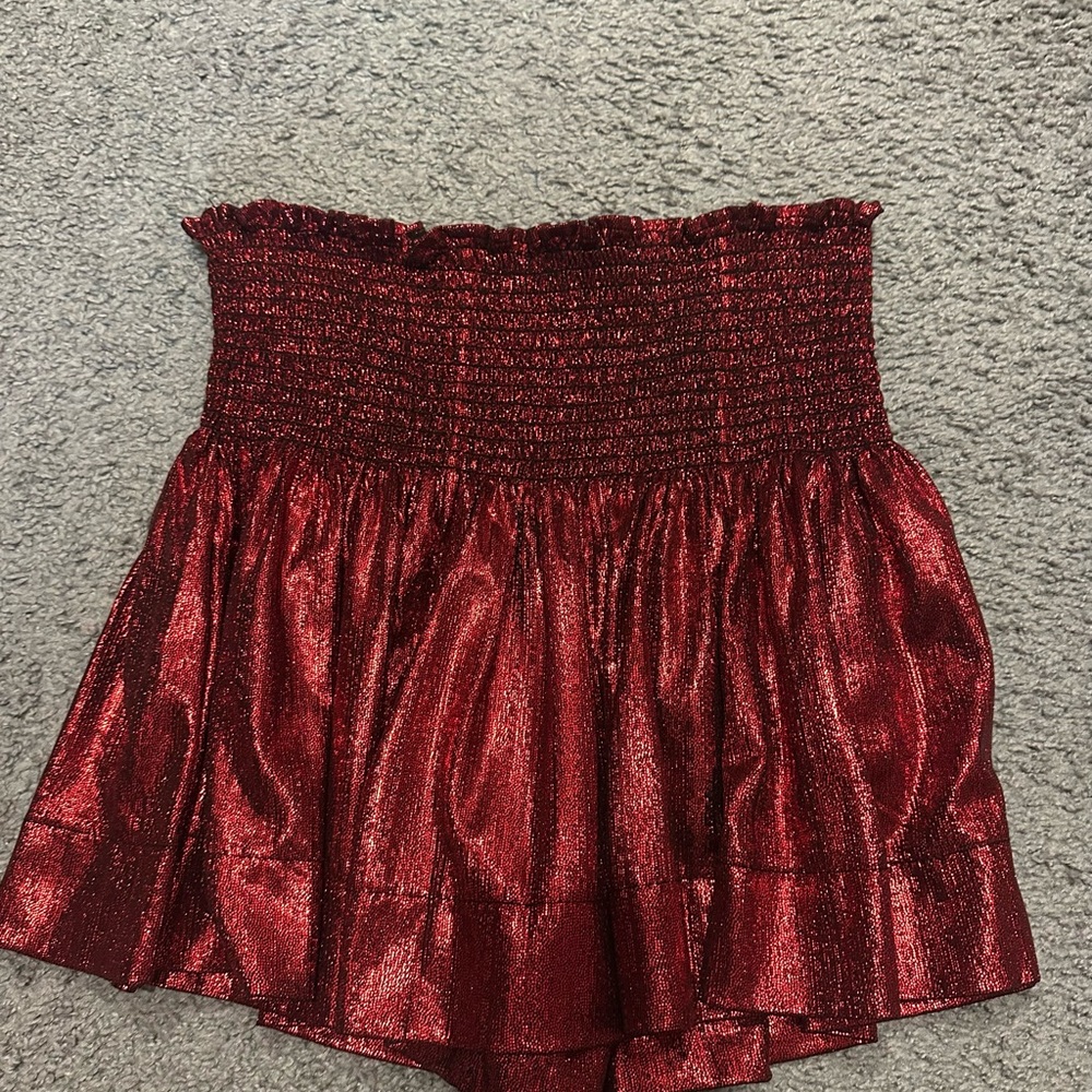 Queen of sparkles swing shorts red